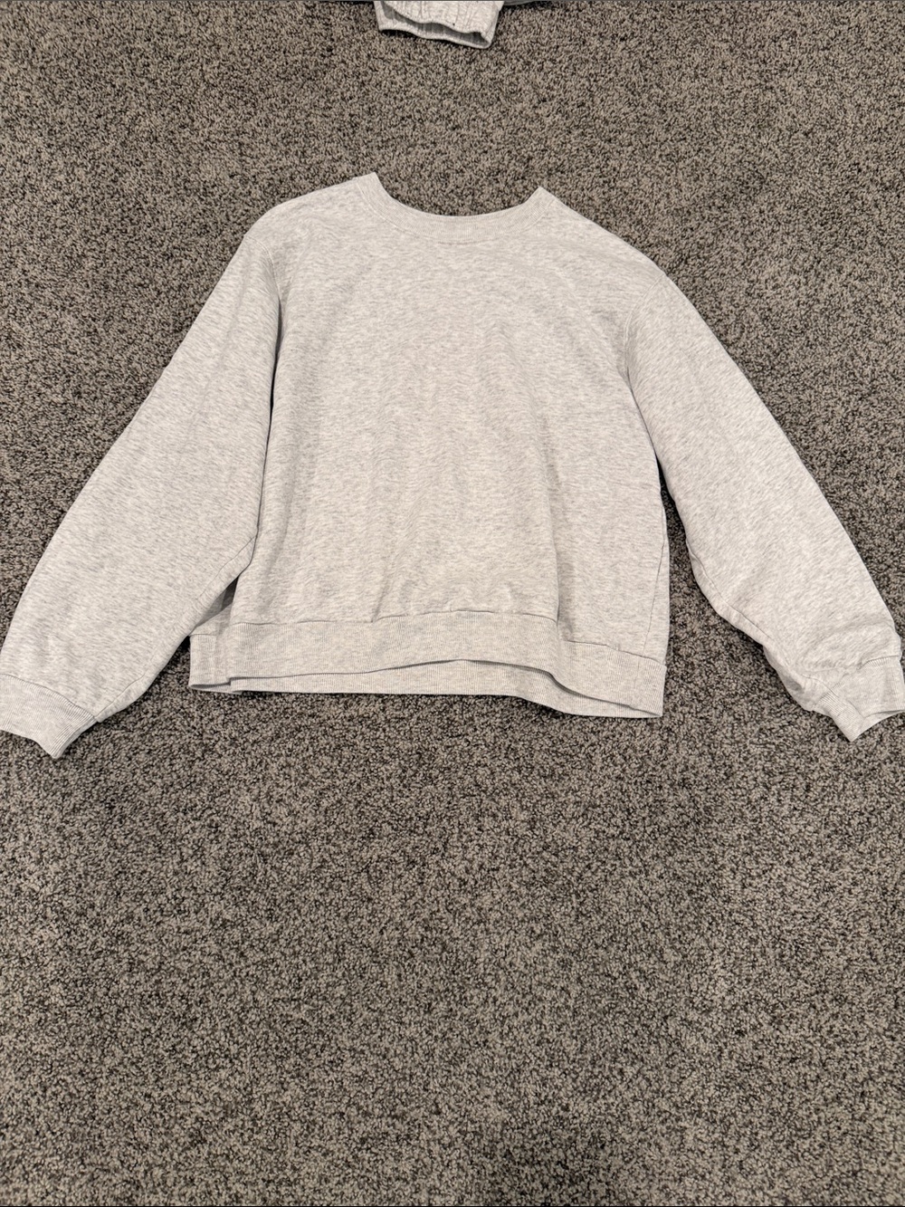 Hollister Light Gray Crewneck Pullover Sweater